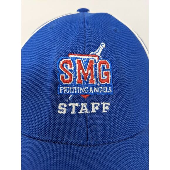SMG Fighting Angels Staff Hat Flexfit Moisture Management Size L-XL Augusta Blue - Picture 3 of 9